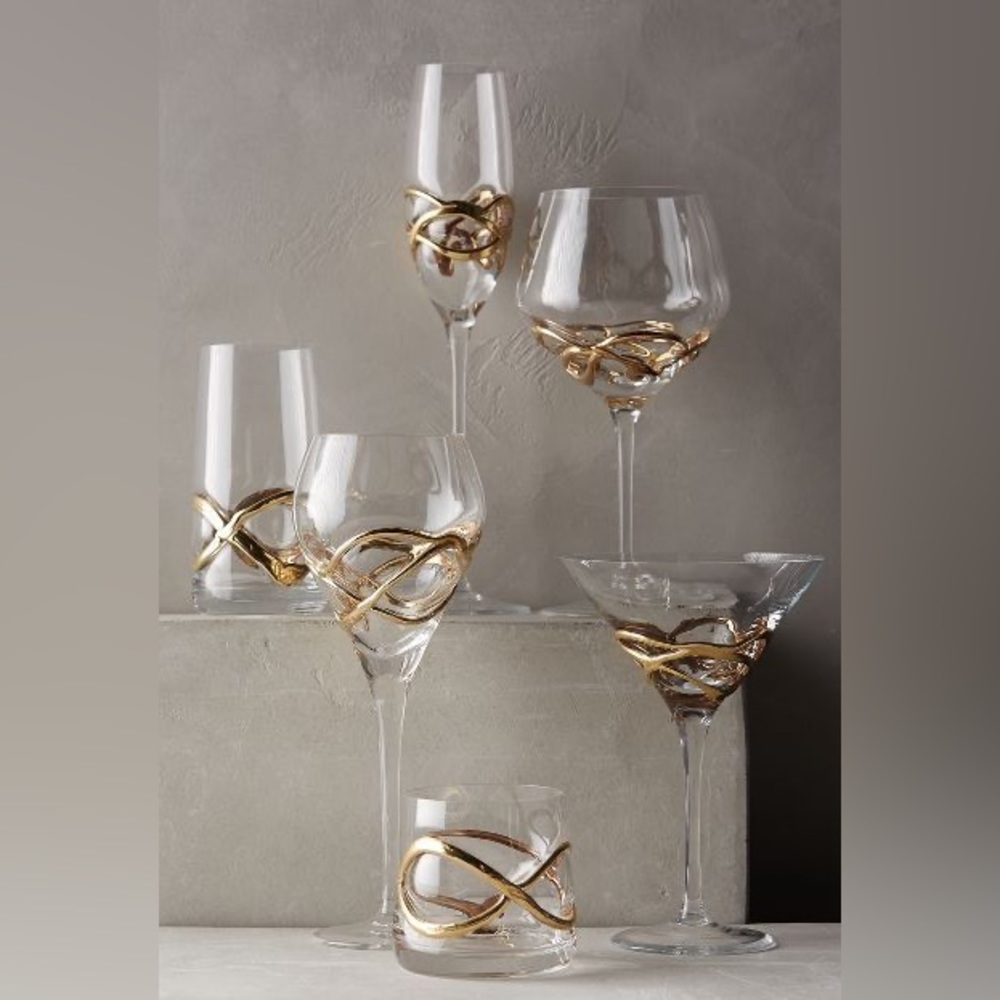 Anthropologie Glimmer Wrapped Flutes - 3 unused